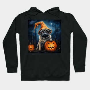 Cream Pug Halloween Hoodie